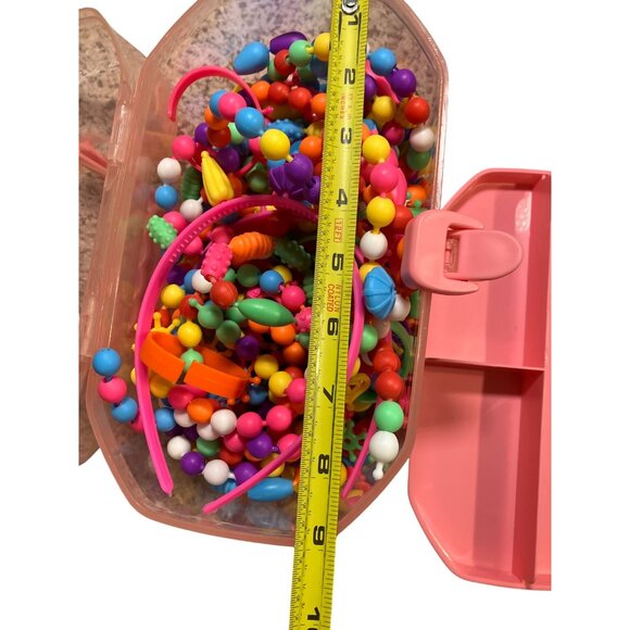 Children's Beading Toy Kit Cordless Pop Snap Together Beads with Storage Box - Picture 11 of 13